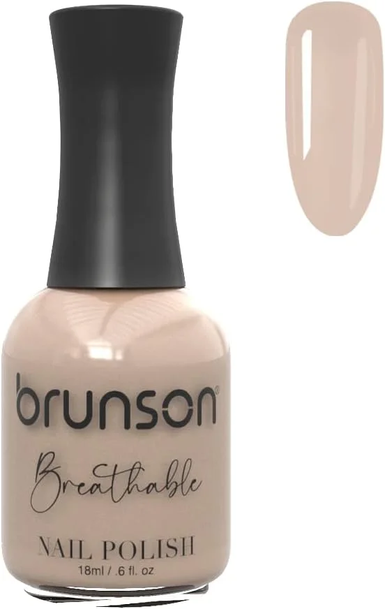 لاک ناخن قابل تنفس برونسون، لاک ناخن حلال، مناسب وضو، خشک شدن سریع، وگان، ماندگاری طولانی اما به راحتی جدا می شود و سازگار با محیط زیست، براق، پایه آب، لاک ناخن 18 میلی لیتر BH056