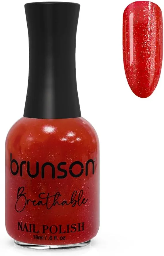 لاک ناخن گیاهی برونسون با قابلیت تنفس، نفوذپذیر در برابر آب و هوا برای ناخن های سالم | لاک ناخن حلال 18 میلی لیتر BH364