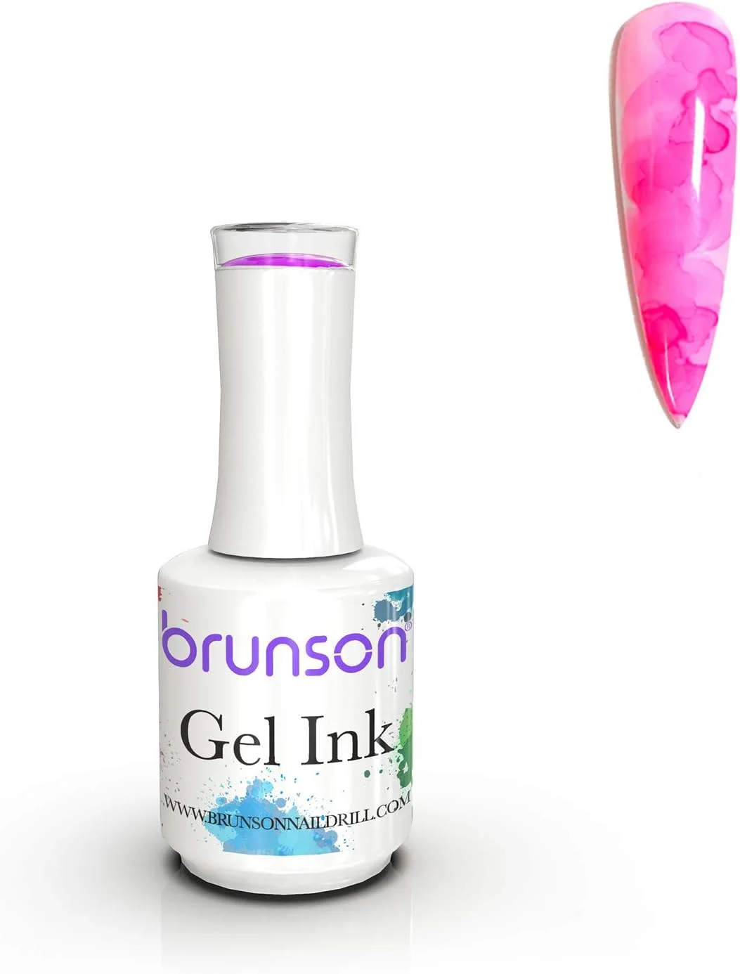 لاک ژل ناخن برونسون، جوهر آبرنگی جادویی برای طراحی گل، طرح مرمری، مانیکور پدیکور و هنر ناخن، 15 میلی لیتر