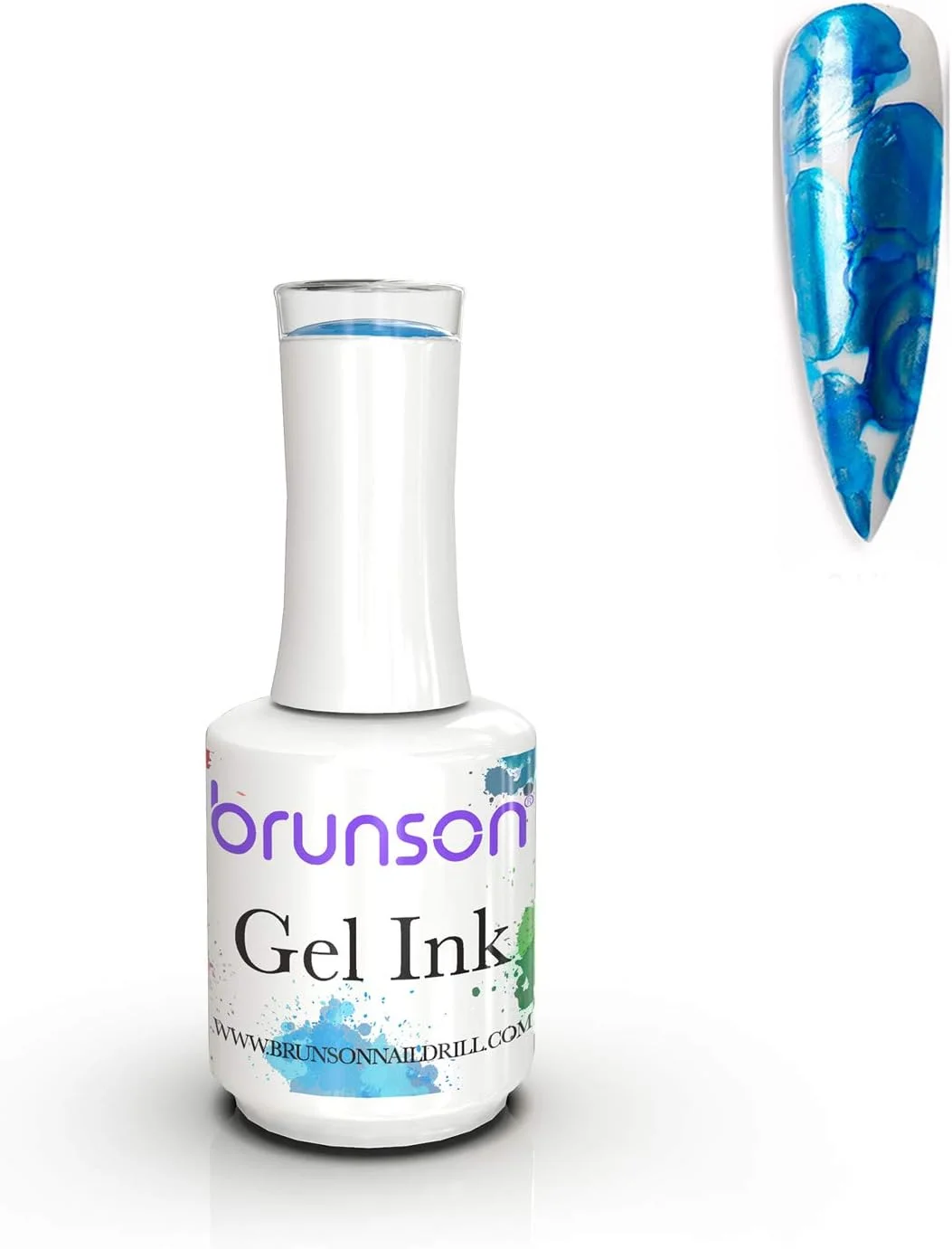 لاک ژل ناخن برونسون، لاک ناخن جادویی با طرح گل و آبرنگی، طراحی مرمر، مانیکور و پدیکور، هنر ناخن، 15 میلی لیتر