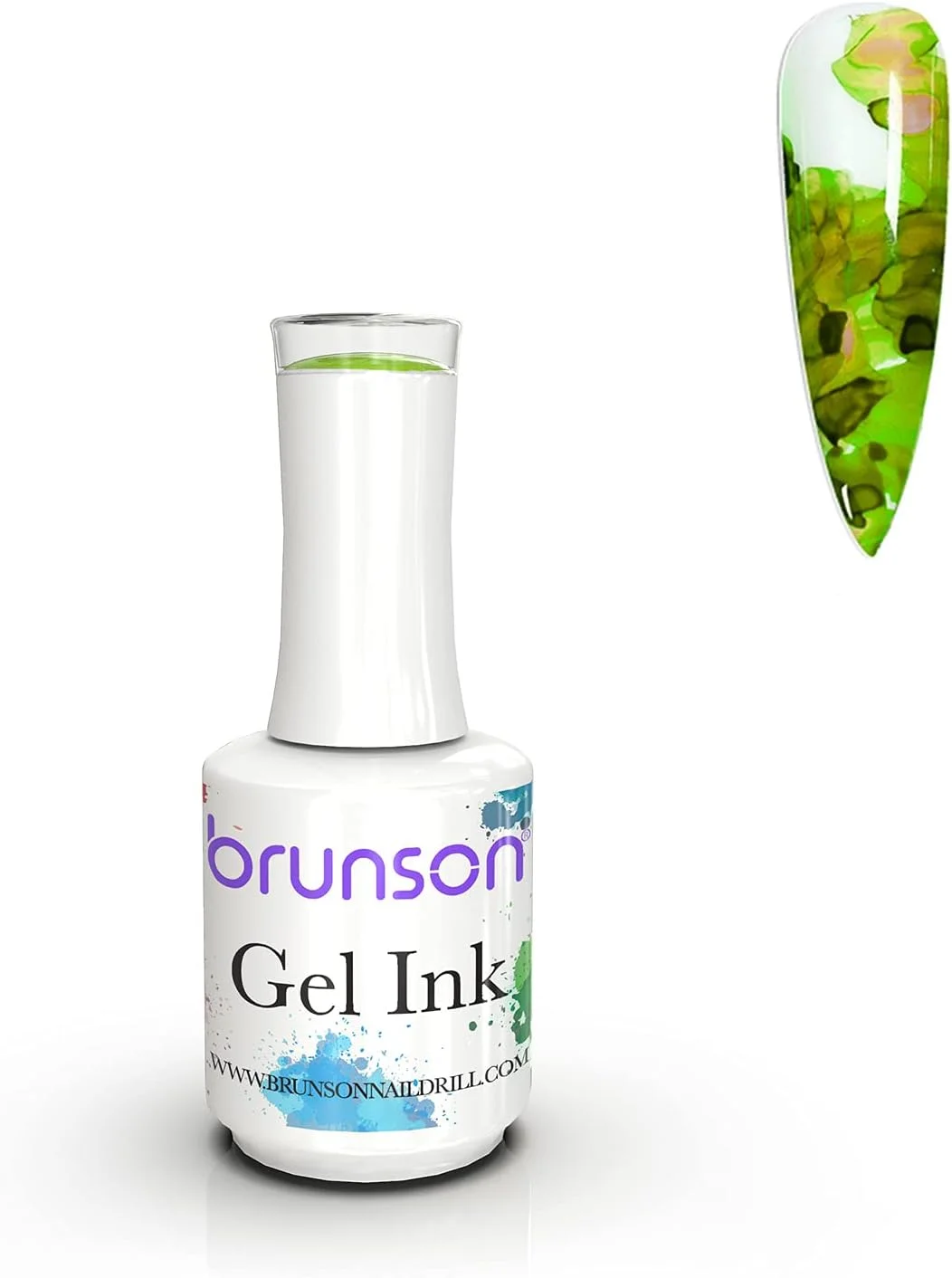 لاک ژل ناخن برونسون، جوهر آبرنگی جادویی برای طراحی گل، طرح مرمری، مانیکور و پدیکور، هنر ناخن 15 میلی لیتر