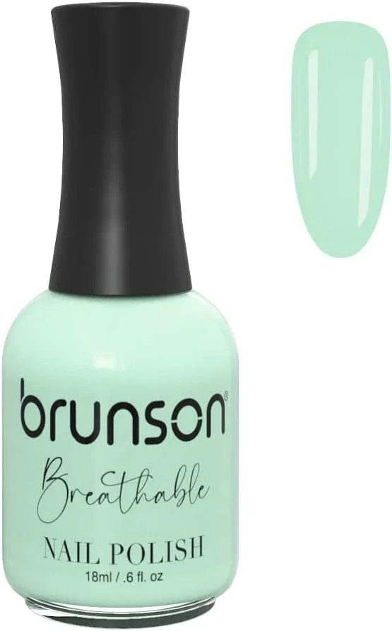 لاک ناخن گیاهی برونسون با قابلیت تنفس، نفوذپذیر در برابر آب و هوا برای ناخن های سالم | لاک ناخن حلال 18 میلی لیتر BH326