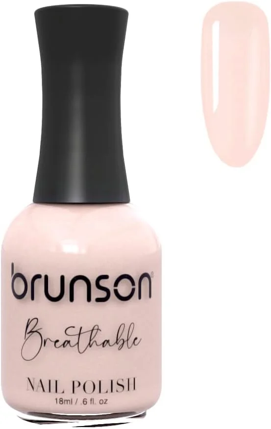 لاک ناخن گیاهی برونسون با قابلیت تنفس، نفوذپذیر به آب و هوا برای ناخن های سالم | لاک ناخن حلال تایید شده 18 میلی لیتر BH322