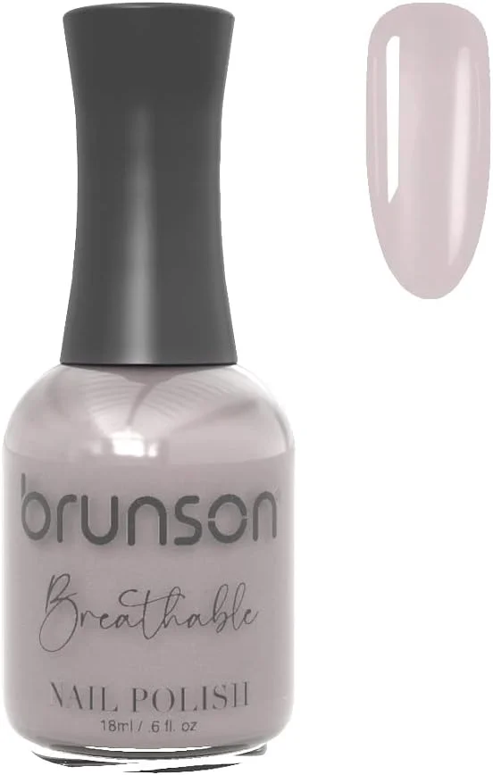 لاک ناخن گیاهی برونسون با قابلیت تنفس، نفوذپذیر به آب و هوا برای ناخن های سالم | لاک ناخن حلال 18 میلی لیتر BH380
