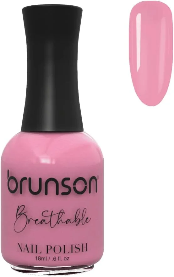 لاک ناخن قابل تنفس برونسون، لاک ناخن دوستدار وضو، خشک شدن سریع، وگان، ماندگاری طولانی اما به راحتی جدا می شود و لاک ناخن براق و سازگار با محیط زیست بر پایه آب 18 میلی لیتر BH180