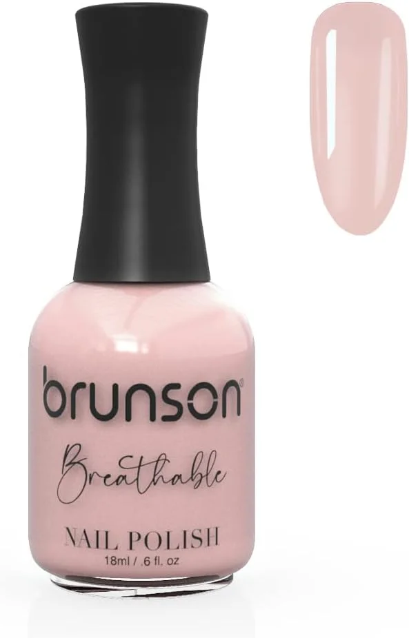 لاک ناخن قابل تنفس برانسون، لاک ناخن حلال، مناسب وضو، خشک شدن سریع، وگان، ماندگاری طولانی، لایه برداری آسان، سازگار با محیط زیست، براق، پایه آب، لاک ناخن 18 میلی لیتر BH057