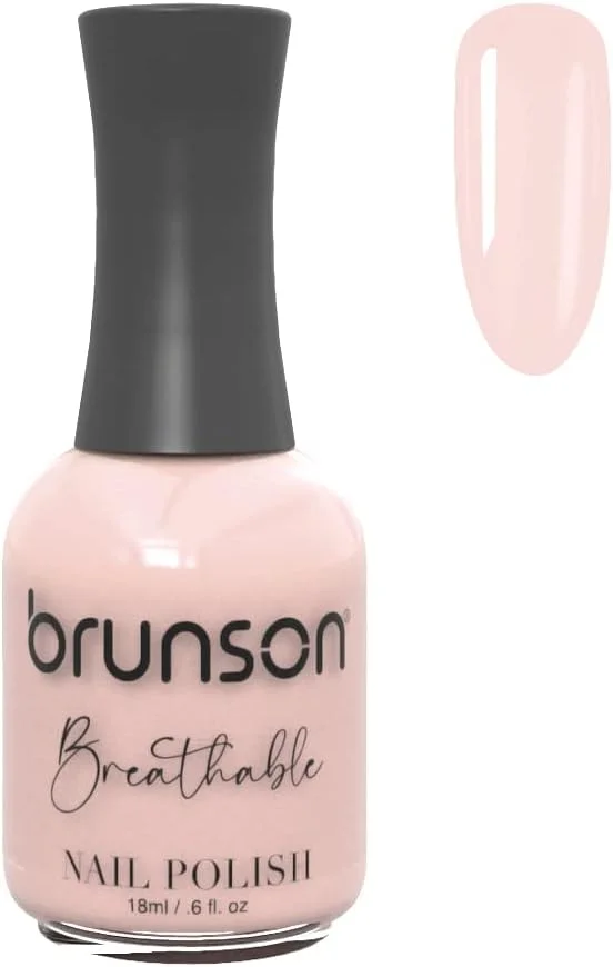 لاک ناخن قابل تنفس برانسون، لاک ناخن دوستدار وضو، خشک‌شونده سریع، وگان، ماندگاری طولانی با قابلیت جدا شدن آسان و سازگار با محیط زیست، براق، پایه آب، 18 میلی لیتر BH422