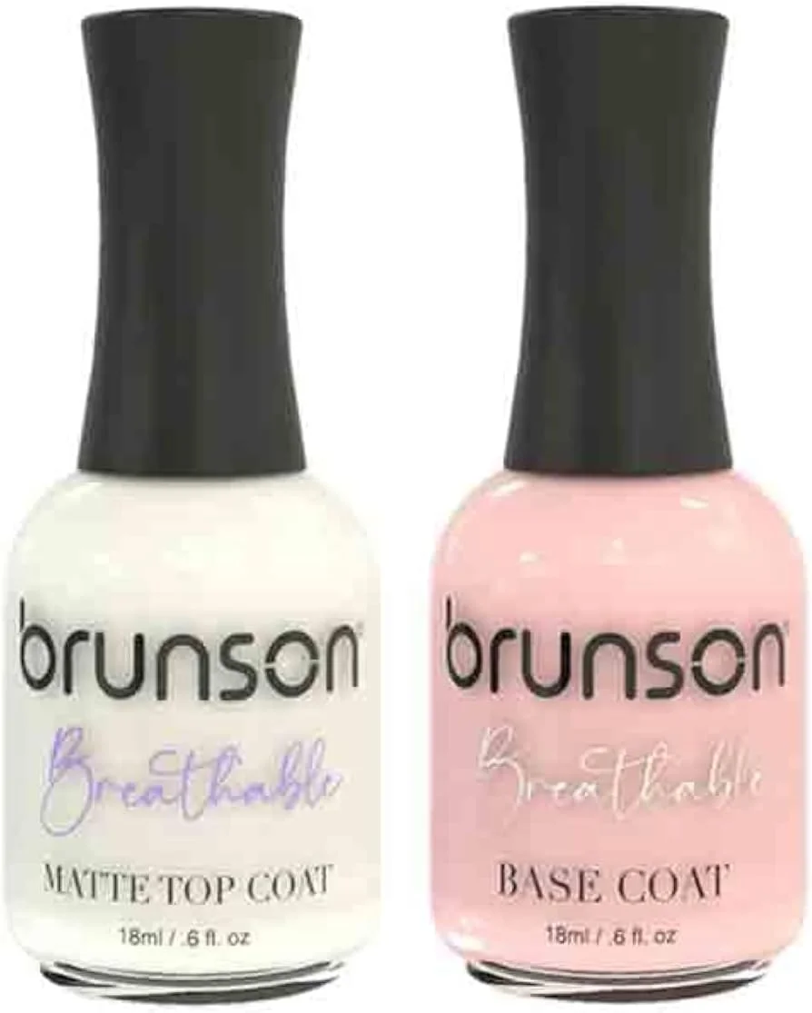 لاک ناخن قابل تنفس برانسون، لاک ناخن دوستدار وضو، وگان، ماندگاری طولانی با قابلیت جدا شدن آسان، سازگار با محیط زیست، براق، پایه و تاپ کت لاک ناخن بر پایه آب