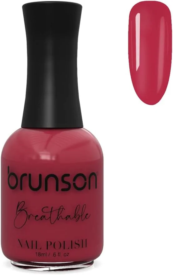 لاک ناخن قابل تنفس برونسون، لاک ناخن دوستدار وضو، خشک شدن سریع، وگان، ماندگاری طولانی اما به راحتی جدا می شود و سازگار با محیط زیست، براق، پایه آب، لاک ناخن 18 میلی لیتر BH211