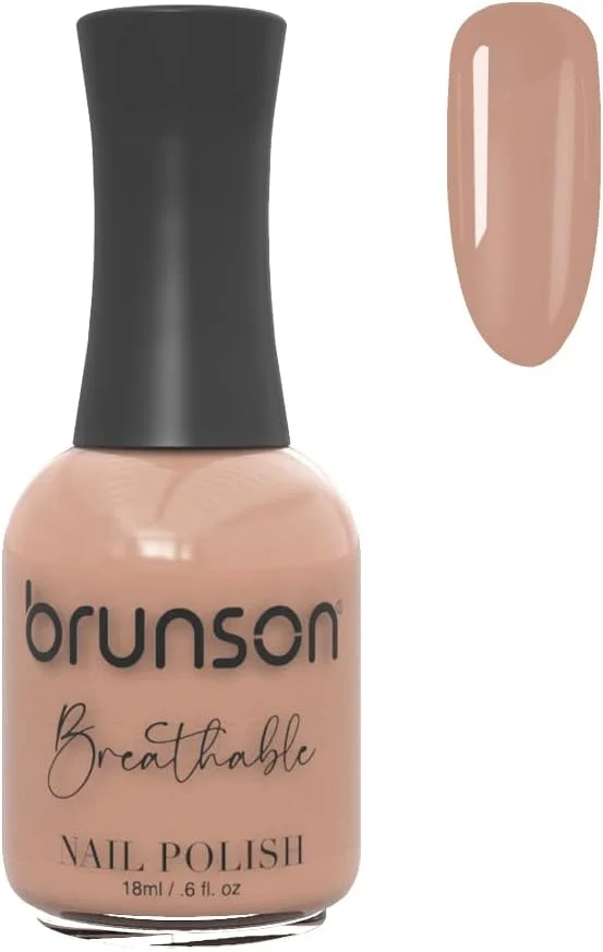 لاک ناخن قابل تنفس برونسون، لاک ناخن حلال، مناسب وضو، خشک شدن سریع، وگان، ماندگاری طولانی، لایه برداری آسان و سازگار با محیط زیست، براق، پایه آب، لاک ناخن 18 میلی لیتر BH288