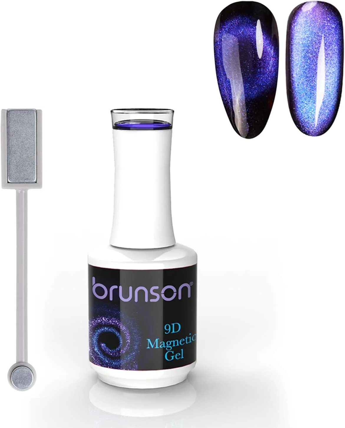 لاک ژل ناخن چشم گربه ای برانسون، لاک ژل UV LED جدید، پرایمر، لاک ژل خیساندنی، لاک ژل چشم گربه ای رنگی، طراحی ناخن 006، لاک ناخن مغناطیسی 9D 15 میلی لیتر