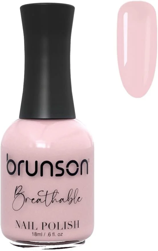 لاک ناخن قابل تنفس برونسون، لاک ناخن حلال، مناسب وضو، خشک شدن سریع، وگان، ماندگاری طولانی، لایه برداری آسان، سازگار با محیط زیست، ارگانیک، براق، پایه آب، لاک ناخن 18 میلی لیتر BH008