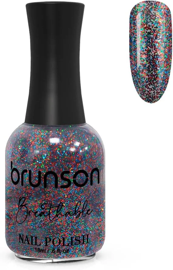 لاک ناخن قابل تنفس برونسون، لاک ناخن دوستدار وضو، خشک شدن سریع، وگان، ماندگاری طولانی اما جدا شدن آسان و سازگار با محیط زیست، براق، پایه آب، لاک ناخن 18 میلی لیتر Bh362