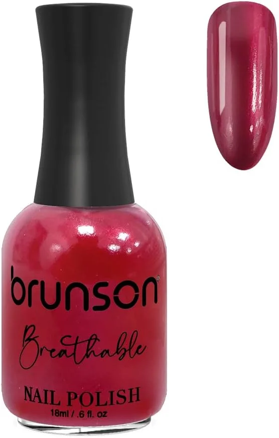لاک ناخن قابل تنفس برونسون، لاک ناخن حلال، مناسب وضو، خشک شدن سریع، وگان، ماندگاری طولانی اما به راحتی جدا می شود و لاک ناخن براق، سازگار با محیط زیست، ارگانیک، بر پایه آب 18 میلی لیتر BH270