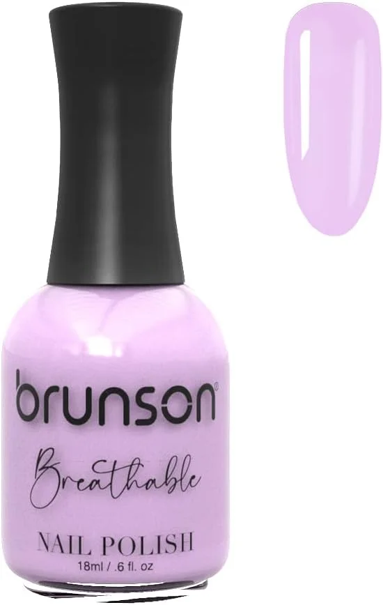 لاک ناخن قابل تنفس برونسون، لاک ناخن دوستدار وضو، خشک شدن سریع، وگان، ماندگاری طولانی اما به راحتی جدا می شود و سازگار با محیط زیست، براق و درخشان، لاک ناخن بر پایه آب 18 میلی لیتر BH195