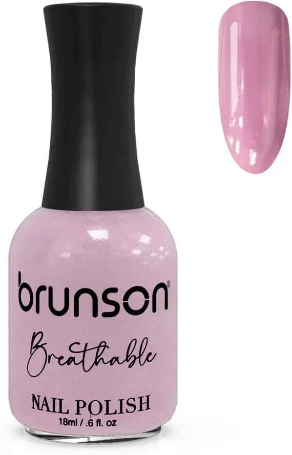 لاک ناخن قابل تنفس برونسون، لاک ناخن حلال، سازگار با وضو، خشک شدن سریع، وگان، ماندگاری طولانی اما به راحتی جدا می شود و لاک ناخن براق و سازگار با محیط زیست و ارگانیک بر پایه آب 18 میلی لیتر BH257