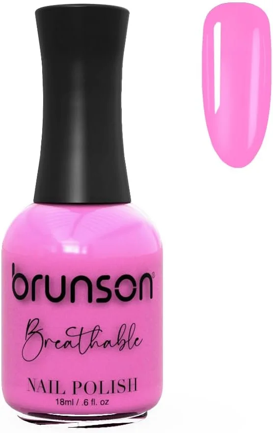 لاک ناخن قابل تنفس برونسون، لاک ناخن حلال، مناسب وضو، خشک شدن سریع، وگان، ماندگاری طولانی اما به راحتی جدا می شود و سازگار با محیط زیست، براق، پایه آب، لاک ناخن 18 میلی لیتر BH156