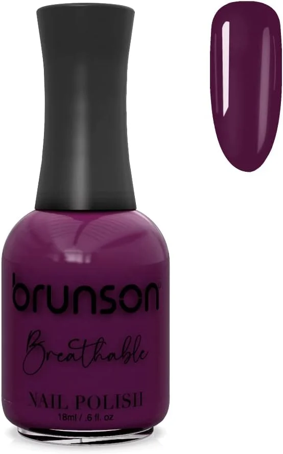 لاک ناخن قابل تنفس برونسون، لاک ناخن حلال، مناسب وضو، خشک شدن سریع، وگان، ماندگاری طولانی اما به راحتی جدا می شود، سازگار با محیط زیست، براق، پایه آب، لاک ناخن 18 میلی لیتر BH123