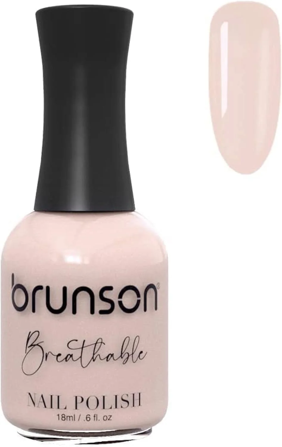 لاک ناخن قابل تنفس برونسون، لاک ناخن حلال، سازگار با وضو، خشک شدن سریع، وگان، ماندگاری طولانی اما به راحتی جدا می شود و لاک ناخن براق ارگانیک سازگار با محیط زیست بر پایه آب 18 میلی لیتر BH018