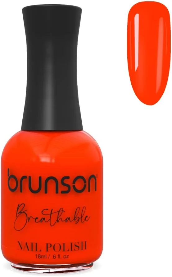 لاک ناخن گیاهی برانسون با قابلیت تنفس، نفوذپذیر به آب و هوا برای ناخن های سالم | لاک ناخن حلال 18 میلی لیتر BH108