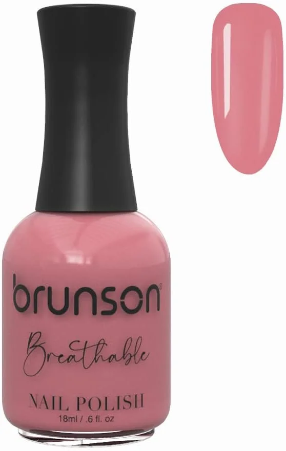 لاک ناخن قابل تنفس برونسون، لاک ناخن حلال، مناسب وضو، خشک شدن سریع، وگان، ماندگاری طولانی اما به راحتی جدا می شود و سازگار با محیط زیست، ارگانیک، براق، پایه آب، لاک ناخن 18 میلی لیتر BH204