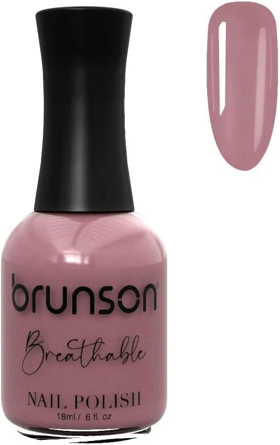 لاک ناخن قابل تنفس برونسون، لاک ناخن دوستدار وضو، خشک شدن سریع، وگان، ماندگاری طولانی اما جدا شدن آسان و سازگار با محیط زیست، براق، پایه آب، 18 میلی لیتر BH081