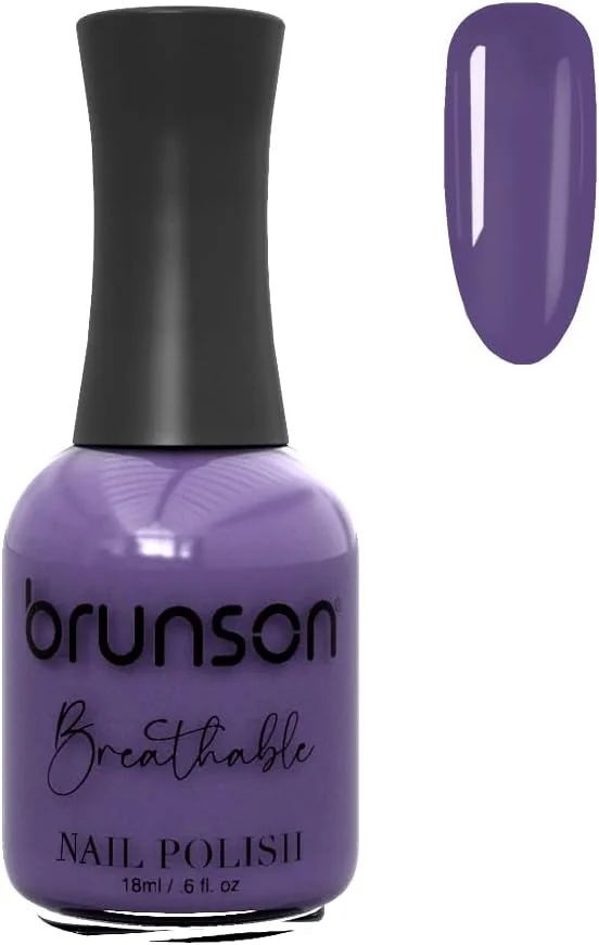 لاک ناخن قابل تنفس برونسون، لاک ناخن دوستدار وضو، خشک شدن سریع، وگان، ماندگاری طولانی اما به راحتی جدا می شود و سازگار با محیط زیست، براق، پایه آب، لاک ناخن 18 میلی لیتر BH284