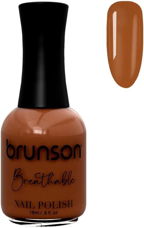 لاک ناخن قابل تنفس برونسون، لاک ناخن حلال، مناسب وضو، خشک شدن سریع، وگان، ماندگاری طولانی، لایه برداری آسان، سازگار با محیط زیست، براق، پایه آب، لاک ناخن 18 میلی لیتر BH208