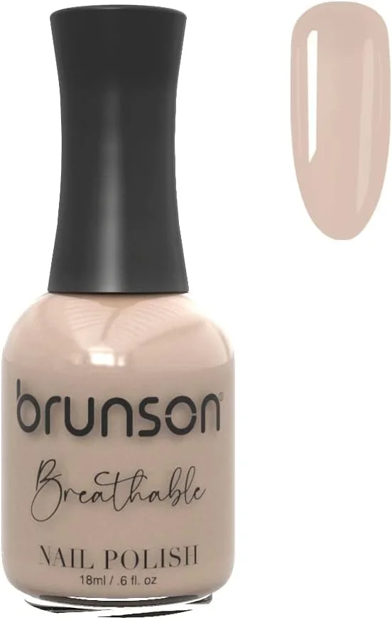 لاک ناخن قابل تنفس برونسون، لاک ناخن دوستدار وضو، خشک شدن سریع، وگان، ماندگاری طولانی اما به راحتی جدا می شود و سازگار با محیط زیست، براق، پایه آب، لاک ناخن 18 میلی لیتر BH056