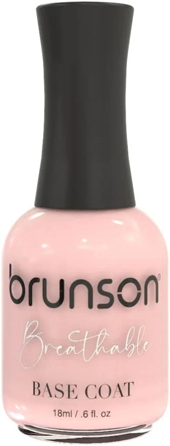 لاک ناخن برونسون - لایه پایه قابل تنفس - فرمول گیاهی - مهربان با حیوانات و وگان - 18 میلی لیتر لایه پایه مناسب وضو