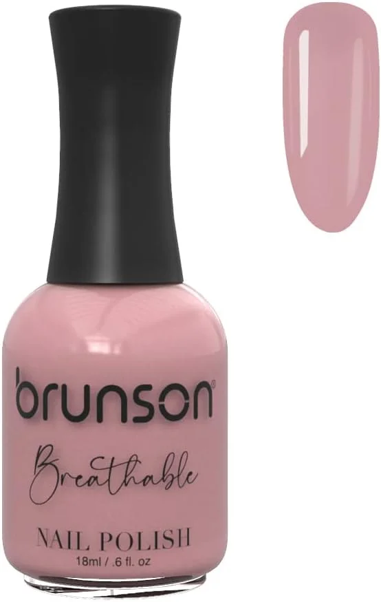 لاک ناخن قابل تنفس برونسون، لاک ناخن حلال، مناسب وضو، خشک شدن سریع، وگان، ماندگاری طولانی اما به راحتی جدا می شود و سازگار با محیط زیست، براق، پایه آب، لاک ناخن 18 میلی لیتر BH341