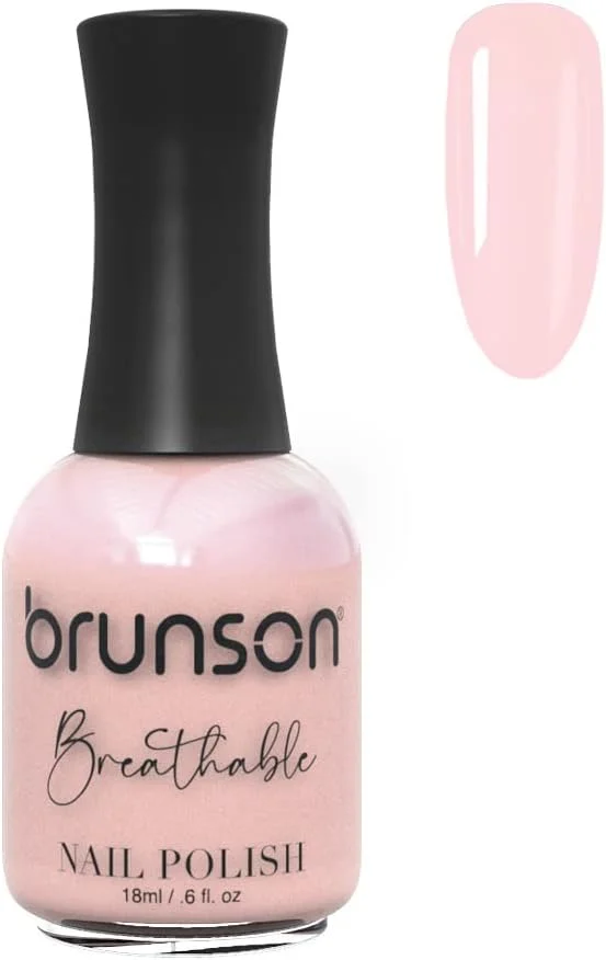 لاک ناخن قابل تنفس برونسون، لاک ناخن دوستدار وضو، خشک شدن سریع، وگان، ماندگاری طولانی اما به راحتی جدا می شود و لاک ناخن براق و سازگار با محیط زیست بر پایه آب 18 میلی لیتر BH167