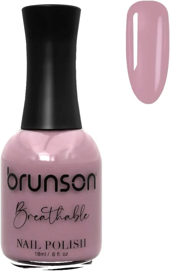 لاک ناخن قابل تنفس برونسون، لاک ناخن دوستدار وضو، خشک شدن سریع، وگان، ماندگاری طولانی، لایه برداری آسان و سازگار با محیط زیست، براق، پایه آب، 18 میلی لیتر BH189