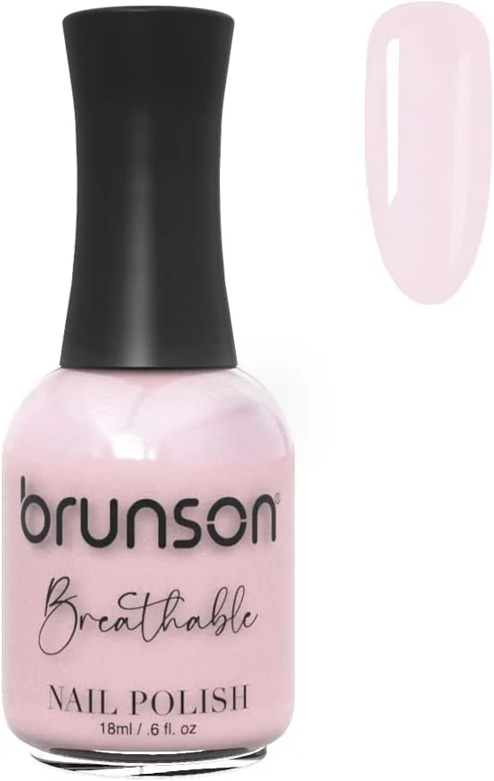 لاک ناخن قابل تنفس برونسون، لاک ناخن دوستدار وضو، خشک شدن سریع، وگان، ماندگاری طولانی اما به راحتی جدا می شود و سازگار با محیط زیست، براق، پایه آب، لاک ناخن 18 میلی لیتر BH023