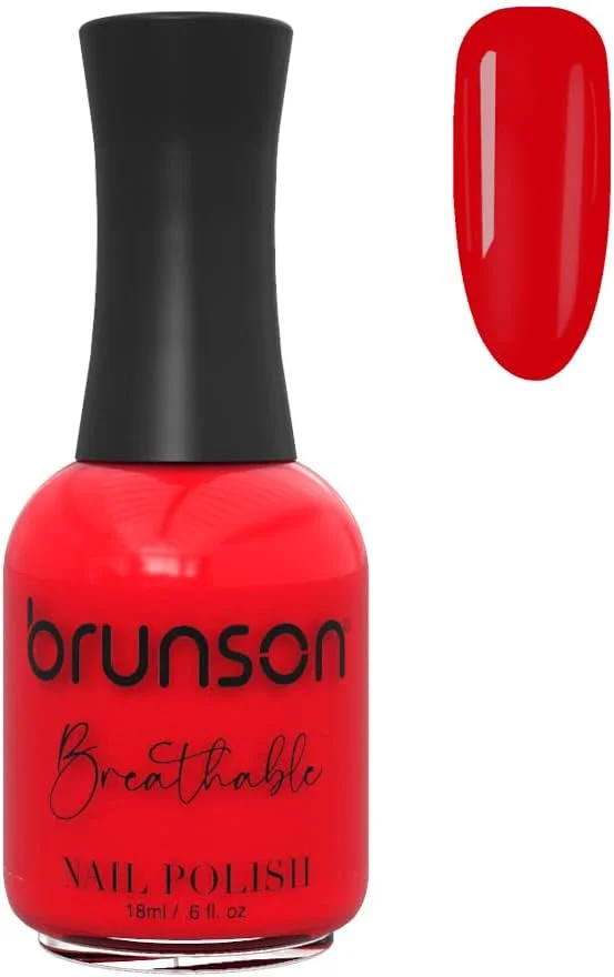 لاک ناخن گیاهی برونسون با قابلیت تنفس، نفوذپذیر در برابر آب و هوا برای ناخن های سالم | لاک ناخن حلال 18 میلی لیتر BH097