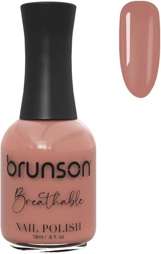 لاک ناخن قابل تنفس برونسون، لاک ناخن حلال، مناسب وضو، خشک شدن سریع، وگان، ماندگاری طولانی اما به راحتی جدا می شود و سازگار با محیط زیست، ارگانیک، براق، پایه آب، لاک ناخن 18 میلی لیتر BH201