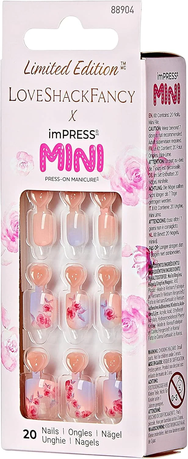 کاشت ناخن مصنوعی بچه گانه imPRESS KISS LoveShackFancy نسخه محدود، مدل "Sunkissed Peach"، ناخن های صورتی مربعی بچه گانه، شامل سوهان ناخن کوچک و 20 عدد ناخن مصنوعی سایز بچه گانه کاشت ناخن مصنوعی بچه گانه imPRESS KISS LoveShackFancy نسخه محدود، مدل "Sunkissed Peach"، ناخن های صورتی مربعی بچه گانه، شامل سوهان ناخن کوچک و 20 عدد ناخن مصنوعی سایز بچه گانه