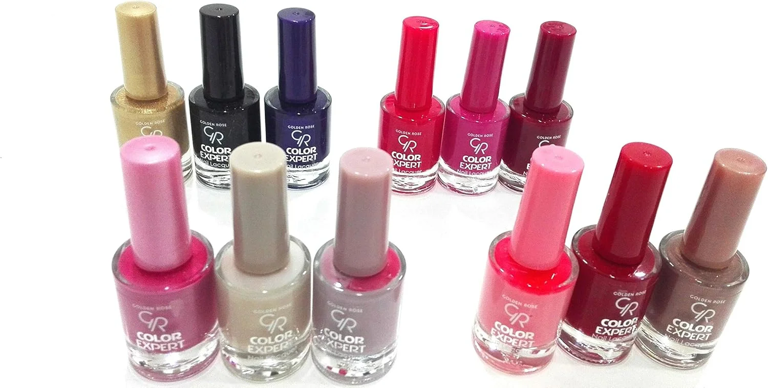 لاک ناخن گلدن رز کالر اکسپرت، بسته 12 عددی