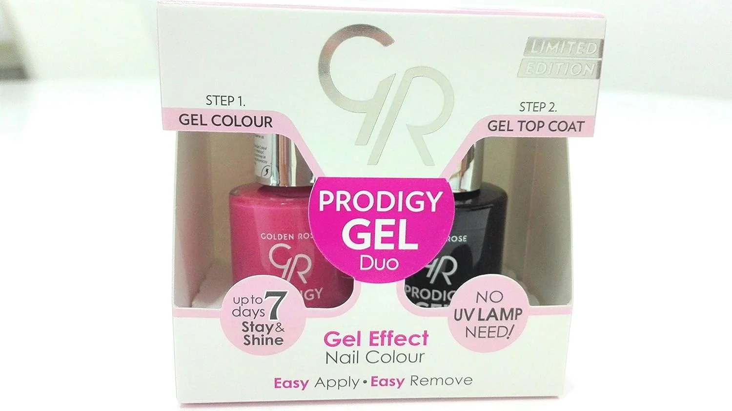 لاک ناخن ژلی گلدن رز مدل Prodigy Duo 12، ماندگاری تا 7 روز، بدون نیاز به لامپ UV، با جلوه ژل لاک ناخن ژلی گلدن رز مدل Prodigy Duo 12، ماندگاری تا 7 روز، بدون نیاز به لامپ UV، با جلوه ژل