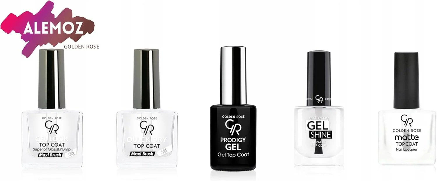 لاک ژل براق کننده و خشک کننده سریع گلدن رز، با ماندگاری طولانی