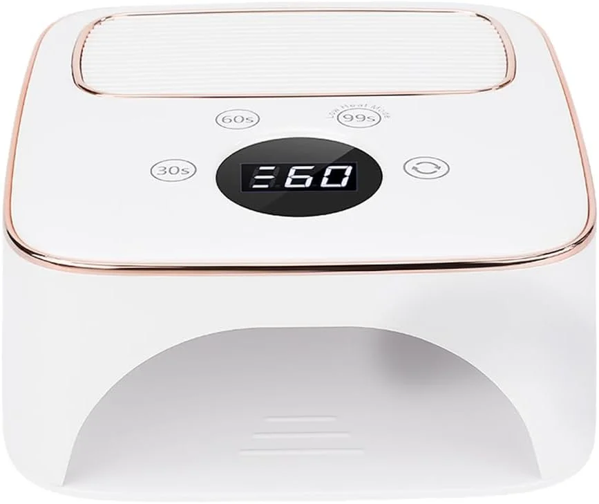 دستگاه خشک کن ناخن یو وی/ال ای دی 2 در 1 بی سیم حرفه ای گلوبال فشن - 48 وات، خشک کردن سریع با سنسور خودکار، 4 تنظیمات تایمر، نتایج در خانه، مناسب برای لاک ژل، اکریلیک و پلی ژل - مدل SUN M6 (سفید)