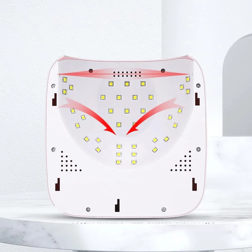 دستگاه خشک کن ناخن یو وی/ال ای دی 2 در 1 بی سیم حرفه ای گلوبال فشن - 48 وات، خشک کردن سریع با سنسور خودکار، 4 تنظیمات تایمر، نتایج در خانه، مناسب برای لاک ژل، اکریلیک و پلی ژل - مدل SUN M6 (سفید)