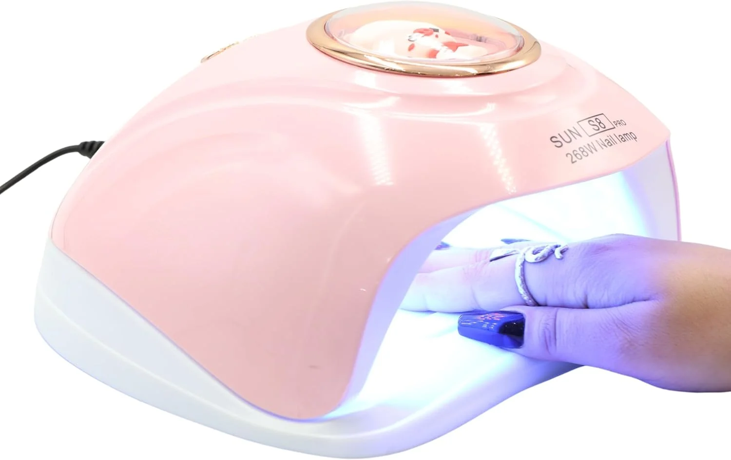 دستگاه خشک کن لاک ناخن UV/LED حرفه ای 2 در 1 گلوبال فشن - 268 وات، مناسب لاک ژل، اکریلیک و پلی ژل، خشک کردن سریع، سنسور هوشمند، تنظیمات تایمر انعطاف پذیر، بدون درد و ملایم - مدل SUN S8 Pro | (صورتی)