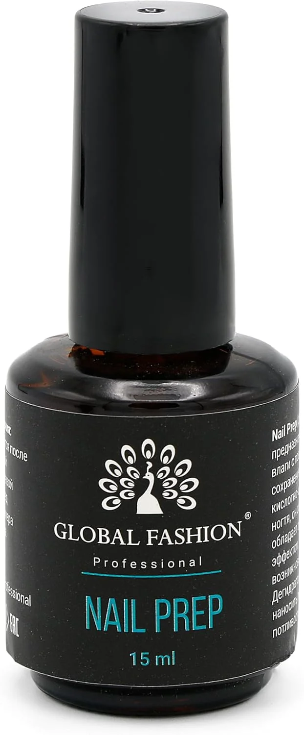 آماده‌ساز ناخن حرفه‌ای گلوبال فشن (Dehydrator) | شفاف، بدون زردی، غیر اسیدی | 15 میلی‌لیتر | ایده‌آل برای ناخن‌های طبیعی | ماندگاری طولانی لاک