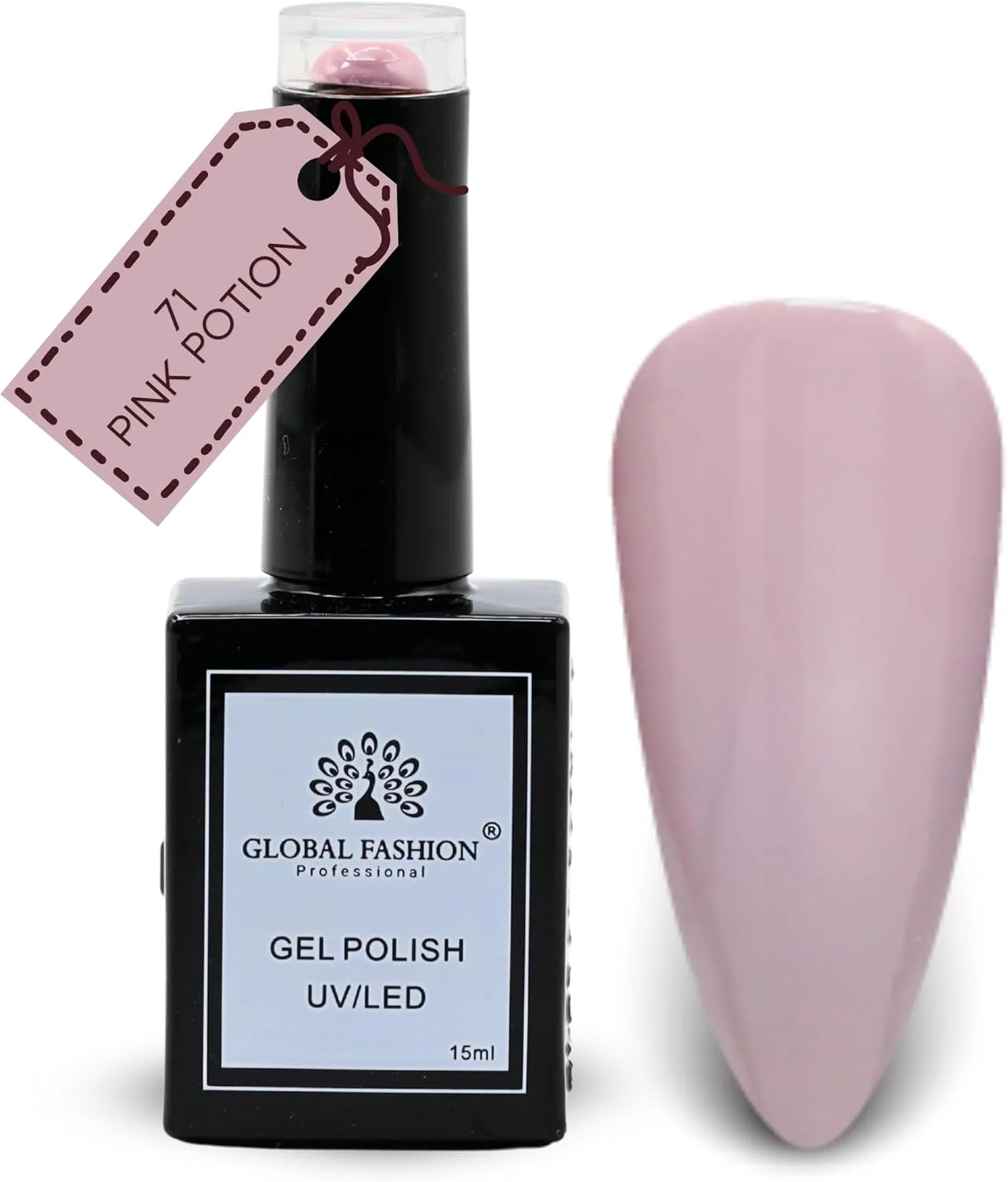 ست لاک ژل کالکشن وایولت وایبز گلوبال فشن (67–72) – 6 رنگ بادوام، براق و مقاوم در برابر لب پر شدن برای نوجوانان و حرفه ای ها – کیت لاک ژل یو وی/ ال ای دی (71-Pink Potion-1p، 15ml)