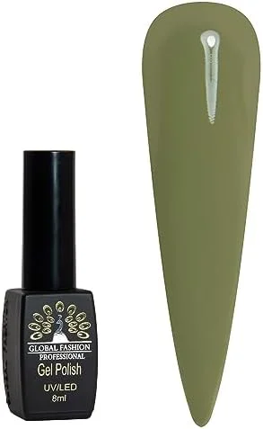 لاک ژل مشکی الیت حرفه ای گلوبال فشن 8 میل - خلاقیت خود را با 381 رنگ ژل بادوام، بدون لب پر شدن، براق، گیاهی، قابل خشک شدن با UV/LED، مانیکور با کیفیت سالن در خانه آزاد کنید | (323، 8 میل)