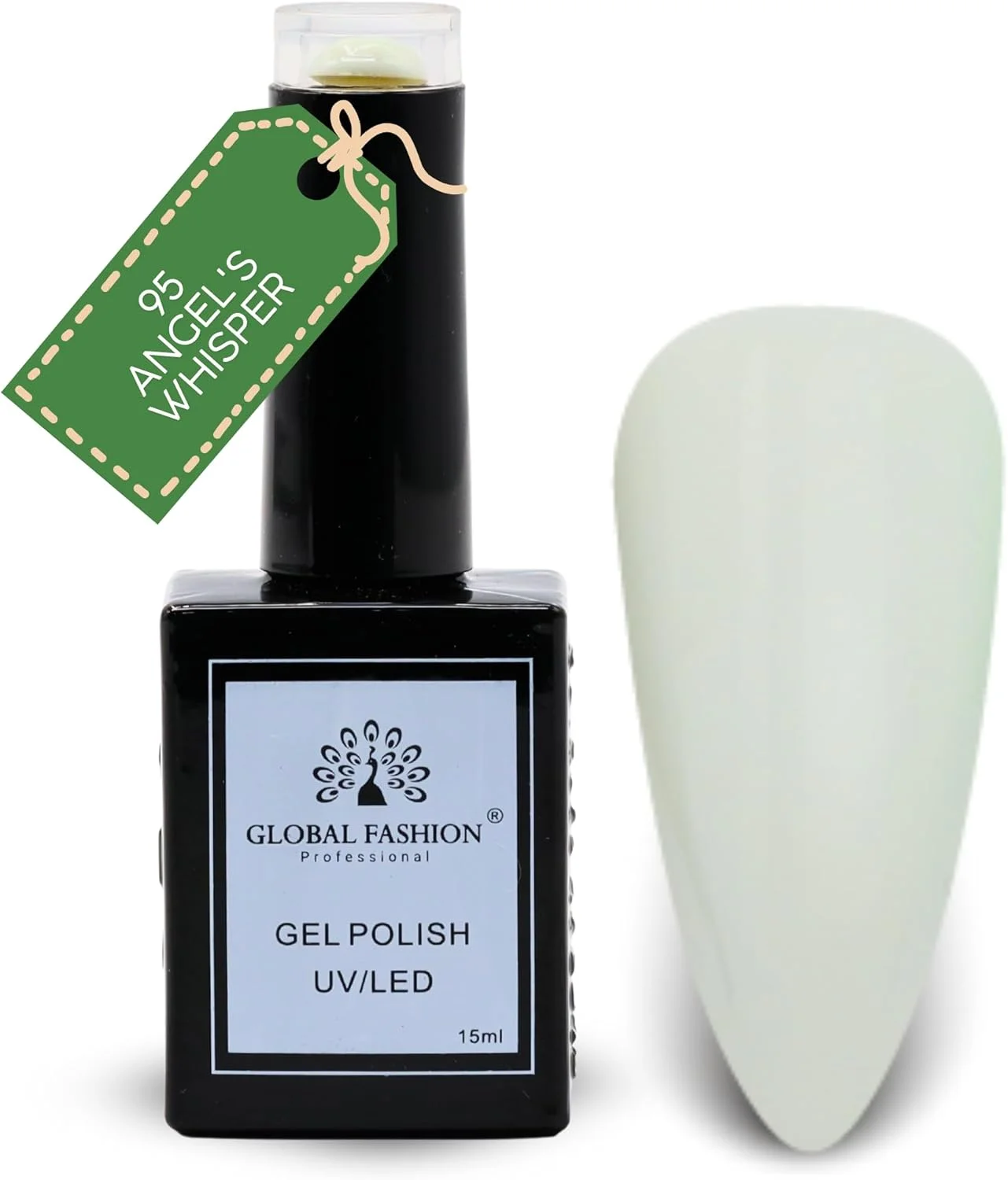 ست لاک ژل کالکشن مرکبات گلوبال فشن (91–96) – 6 رنگ بادوام، براق و مقاوم در برابر لب پر شدن برای نوجوانان و حرفه ای ها – کیت لاک ژل یو وی/ال ای دی (95-نجوای فرشته-1p، 15ml)