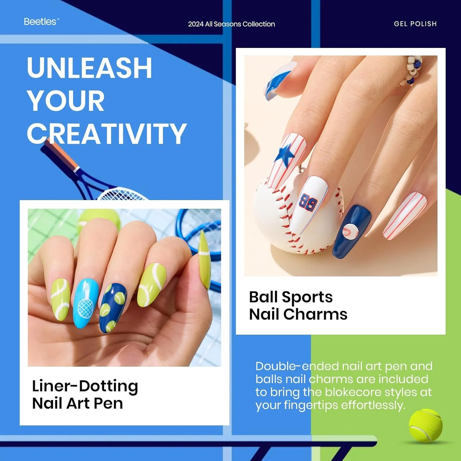 ست لاک ژل تابستانی Beetles، ۲۸ رنگ صورتی، زرد، سبز، قرمز و آبی، مجموعه Blokecore به همراه قلم دو طرفه و بیس کت و تاپ کت مناسب طراحی ناخن رنگین کمانی در خانه