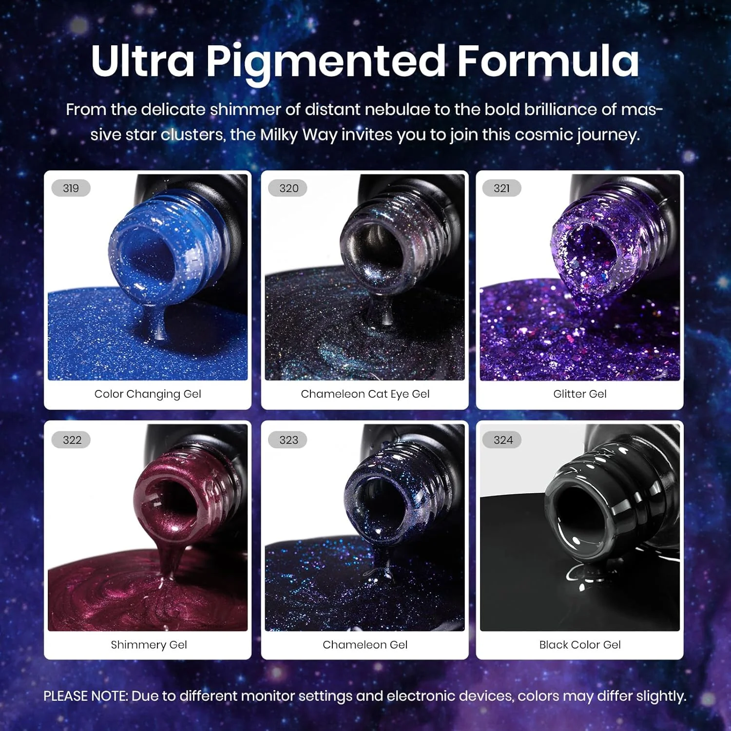 لاک ژل ناخن بیتلز - مجموعه تغییر رنگ دهنده رنگین کمانی، 6 رنگ مشکی، لاک ژل خیساندنی، مناسب برای طراحی ناخن، هدیه برای خانم ها