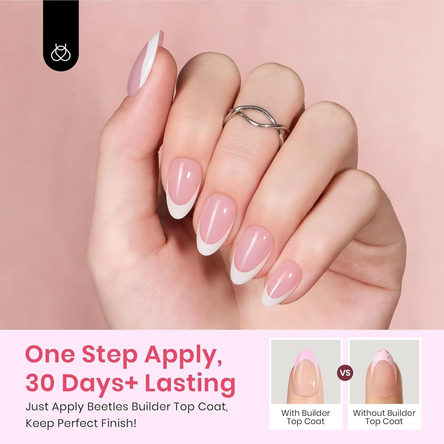 کیت لاک ژل ناخن X Press، نوع بادامی کوتاه با 224 فرنچ تیپ، چسب و ریموور، تاپ کت، مینی لامپ، هدیه DIY، همه در یک، برای خانم ها